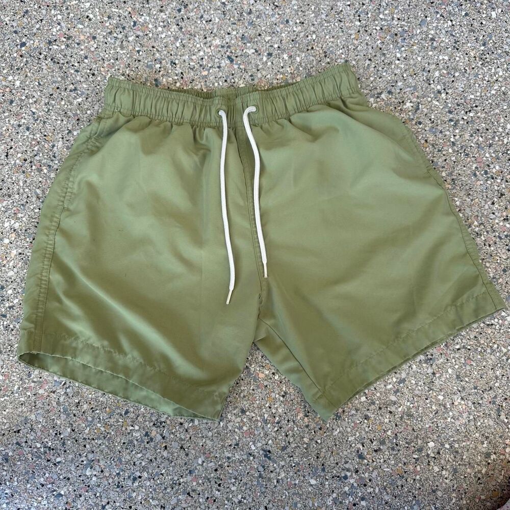 H-m Men's Green and Khaki Swim-briefs-shorts